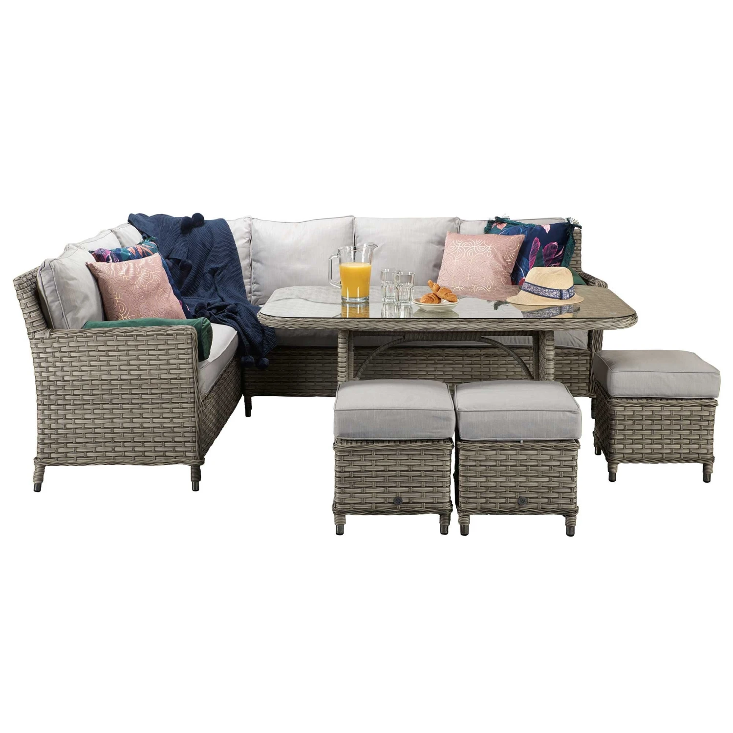 Edwina Special Grey Rattan Corner Sofa Dining Set 6 Edwina Special Grey Rattan Corner Sofa Dining Set - Image 6