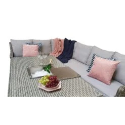 Edwina Special Grey Rattan Corner Sofa Dining Set With Lift Table -Garden Furniture Sales edwina special grey rattan corner sofa dining set with lift table p78448 134000 zoom