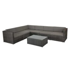 Evie Mixed Grey Rattan Modular Sofa Set -Garden Furniture Sales evie mixed grey rattan modular sofa set p78463 134311 zoom