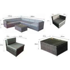 Evie Mixed Grey Rattan Modular Sofa Set -Garden Furniture Sales evie mixed grey rattan modular sofa set p78463 134312 zoom