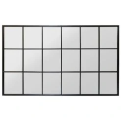 Fenestra Black Modern Window Frame Leaner / Wall Mirror -Garden Furniture Sales fenestra black modern window frame leaner wall mirror p85100 181901 zoom