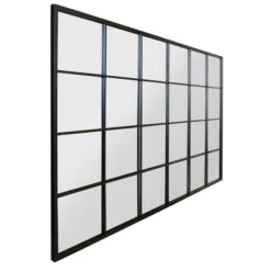 Fenestra Black Modern Window Style Leaner / Wall Mirror -Garden Furniture Sales fenestra black modern window style leaner wall mirror p85123 182109 zoom