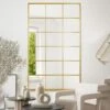 Fenestra Gold Modern Window Frame Leaner / Wall Mirror