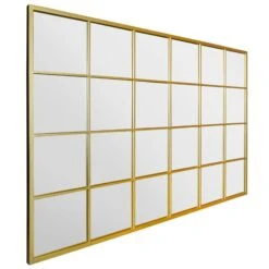 Fenestra Gold Modern Window Style Leaner / Wall Mirror -Garden Furniture Sales fenestra gold modern window style leaner wall mirror p85120 182085 zoom