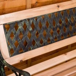 Garden Bench Cross Style -Garden Furniture Sales garden bench cross style p54335 73450 zoom