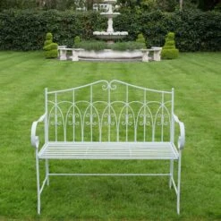 Garden Bench In Powder Blue