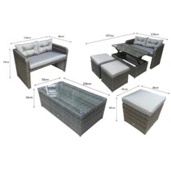 Gemma Brown Rattan Compact Sofa Set With Lift Table -Garden Furniture Sales gemma brown rattan compact sofa set with lift table p78471 134354 zoom