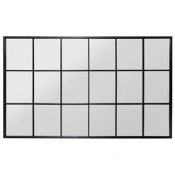 Genestra Black Modern Window Garden Wall Mirror -Garden Furniture Sales genestra black modern window garden wall mirror p85103 181946 zoom