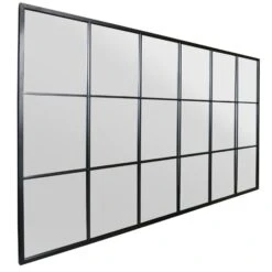 Genestra Black Modern Window Garden Wall Mirror -Garden Furniture Sales genestra black modern window garden wall mirror p85103 181947 zoom