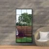 Genestra Narrow Black Modern Window Garden Wall Mirror