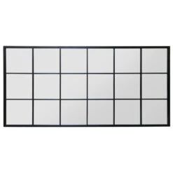 Genestra Narrow Black Modern Window Garden Wall Mirror -Garden Furniture Sales genestra narrow black modern window garden wall mirror p85151 182325 zoom