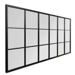 Genestra Narrow Black Modern Window Garden Wall Mirror -Garden Furniture Sales genestra narrow black modern window garden wall mirror p85151 182326 zoom