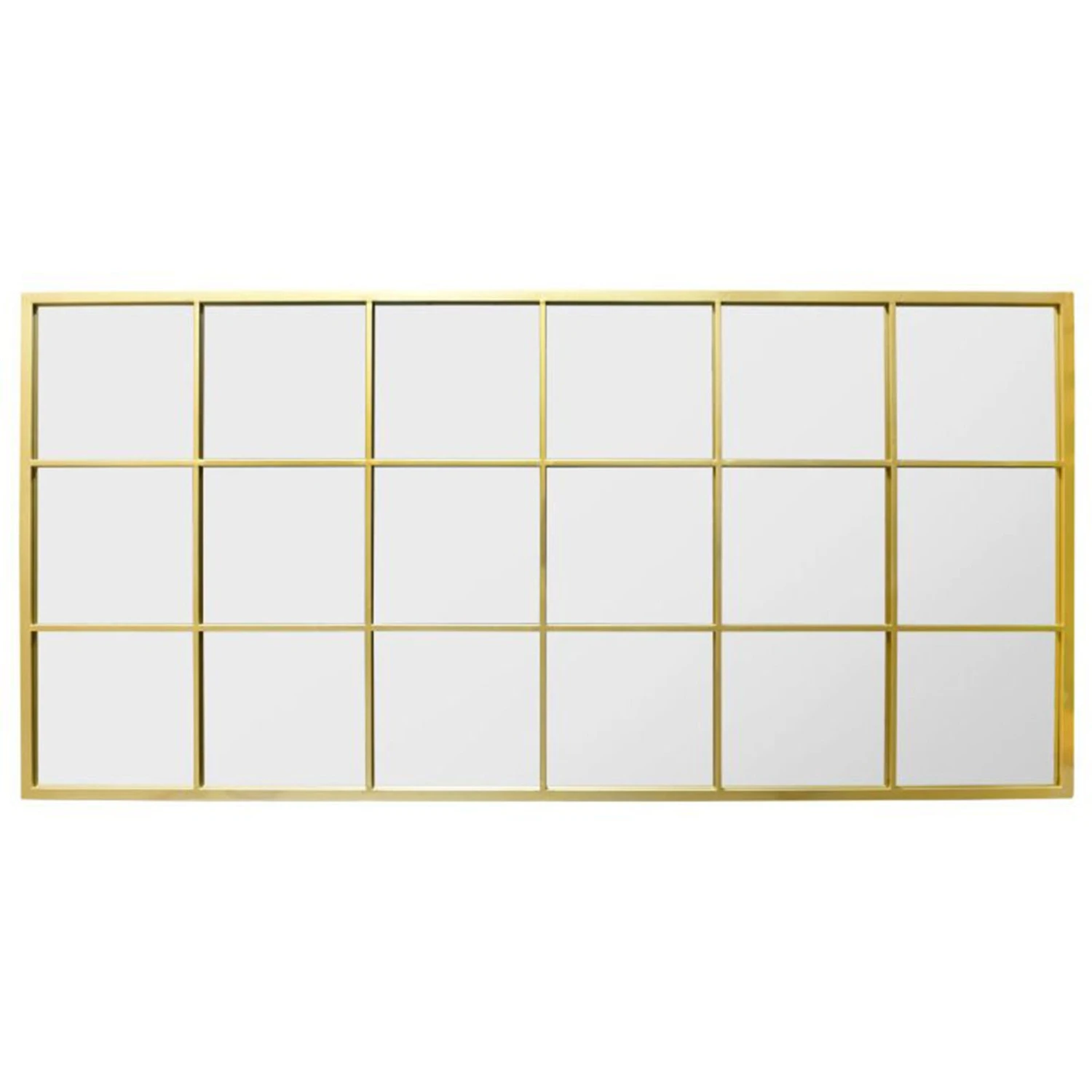 Genestra Narrow Gold Modern Window Style Garden Wall Mirror 4 Genestra Narrow Gold Modern Window Style Garden Wall Mirror - Image 4