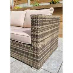 Georgia Brown Rattan Compact Corner Sofa Dining Set With 2 Benches -Garden Furniture Sales georgia brown rattan compact corner sofa dining set with 2 benches p78474 134362 zoom