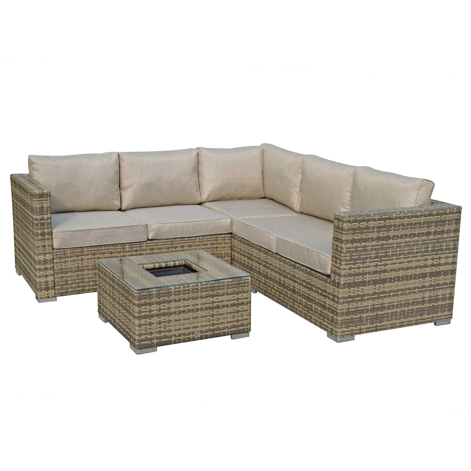 Georgia Brown Rattan Corner Sofa Set With Ice Bucket Coffee Table 8 Georgia Brown Rattan Corner Sofa Set With Ice Bucket Coffee Table - Image 8