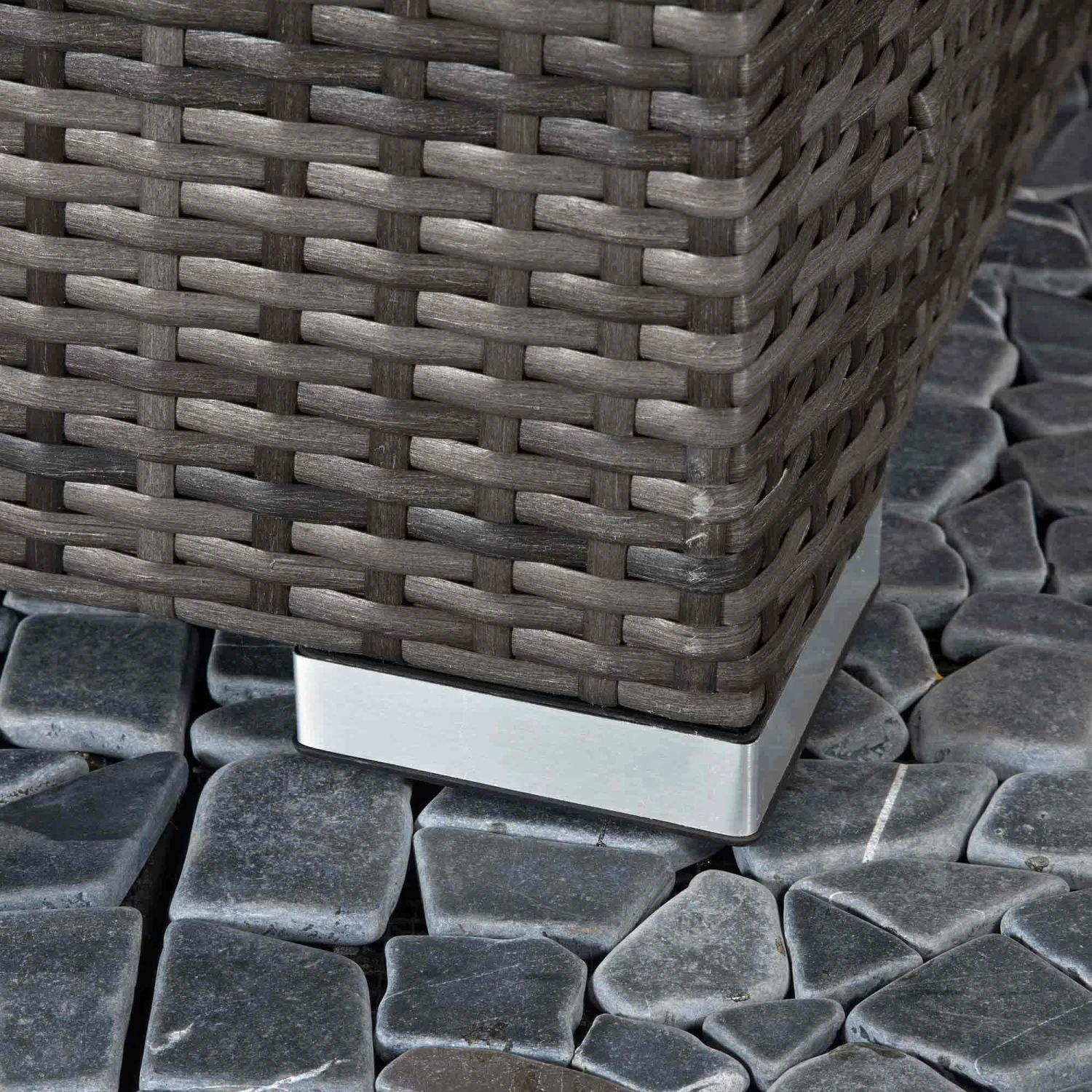 Georgia Grey Rattan Compact Corner Sofa Dining Set With 2 Benches 2 Georgia Grey Rattan Compact Corner Sofa Dining Set With 2 Benches - Image 2