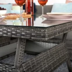 Georgia Grey Rattan Compact Corner Sofa Dining Set With 2 Benches 10 Georgia Grey Rattan Compact Corner Sofa Dining Set With 2 Benches -Garden Furniture Sales georgia grey rattan compact corner sofa dining set with 2 benches p78475 134418 zoom