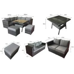 Georgia Grey Rattan Compact Corner Sofa Dining Set With 2 Benches 15 Georgia Grey Rattan Compact Corner Sofa Dining Set With 2 Benches -Garden Furniture Sales georgia grey rattan compact corner sofa dining set with 2 benches p78475 134423 zoom