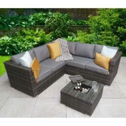 Featured Products -Garden Furniture Sales georgia grey rattan corner sofa set with ice bucket coffee table p78476 134434 zoom