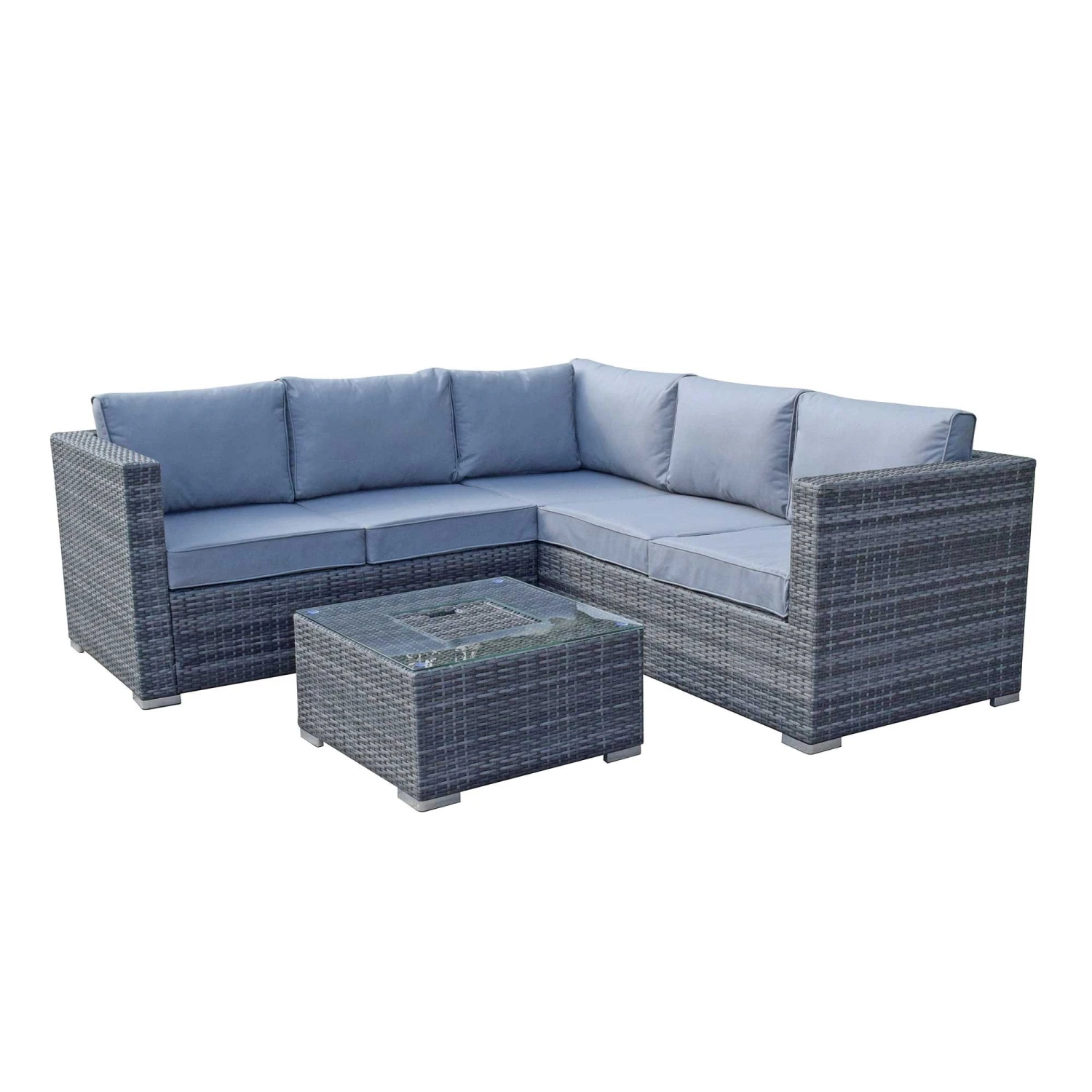 Georgia Grey Rattan Corner Sofa Set With Ice Bucket Coffee Table 7 Georgia Grey Rattan Corner Sofa Set With Ice Bucket Coffee Table - Image 7