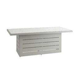 Grey Patterned Top Rectangular Outdoor Dining Table