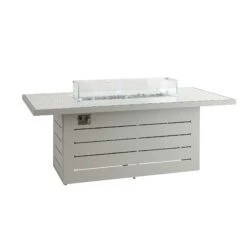 Grey Patterned Top Rectangular Outdoor Dining Table With Firepit -Garden Furniture Sales grey patterned top rectangular outdoor dining table with firepit p76655 125044 zoom