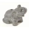 Grey Stone Laid Down Elephant Parasol Stand