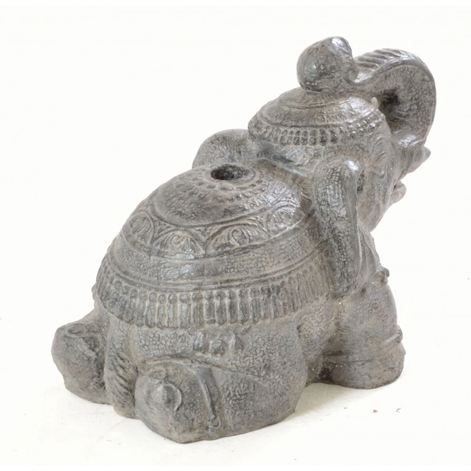 Grey Stone Laid Down Elephant Parasol Stand 3 Grey Stone Laid Down Elephant Parasol Stand - Image 3