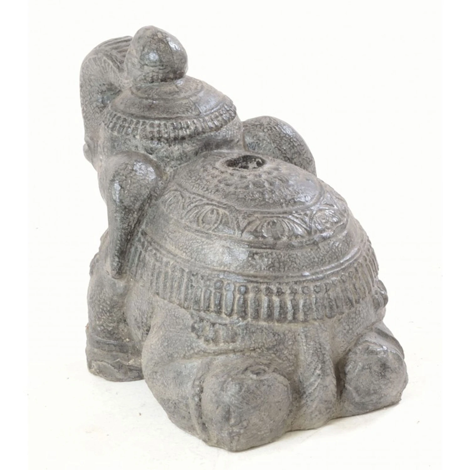 Grey Stone Laid Down Elephant Parasol Stand 4 Grey Stone Laid Down Elephant Parasol Stand - Image 4