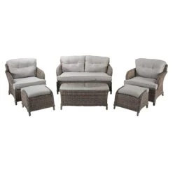 Harriet Grey Rattan 4 Seater Sofa Set -Garden Furniture Sales harriet grey rattan 4 seater sofa set p78481 134506 zoom
