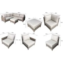 Helena Grey Rattan Modular Corner Sofa Set -Garden Furniture Sales helena grey rattan modular corner sofa set p78482 134942 zoom