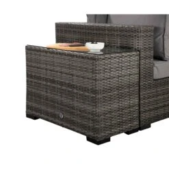 Jessica Grey Rattan Large Corner Sofa With Pouffe And End Tables -Garden Furniture Sales jessica grey rattan large corner sofa with pouffe and end tables p78484 134544 zoom
