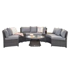 Juliet Grey Rattan Half Moon Sofa Set -Garden Furniture Sales juliet grey rattan half moon sofa set p78485 134560 zoom