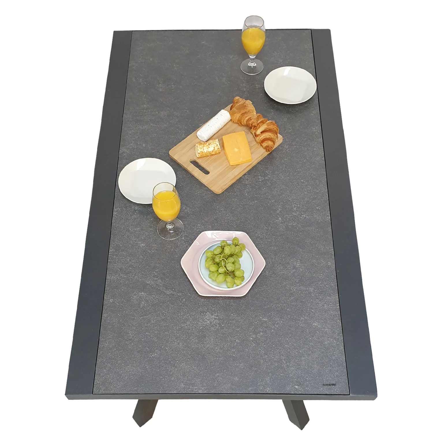 Kimmie Grey Aluminium 5 Seater High Back Sofa Dining Set 6 Kimmie Grey Aluminium 5 Seater High Back Sofa Dining Set - Image 6