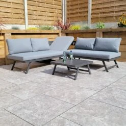 Featured Products -Garden Furniture Sales kimmie grey aluminium corner sofa with adjustable head rest p78604 172985 zoom