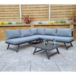 Kimmie Grey Aluminium Corner Sofa With Adjustable Head Rest 13 Kimmie Grey Aluminium Corner Sofa With Adjustable Head Rest -Garden Furniture Sales kimmie grey aluminium corner sofa with adjustable head rest p78604 172989 zoom