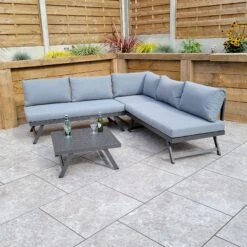 Kimmie Grey Aluminium Corner Sofa With Adjustable Head Rest 14 Kimmie Grey Aluminium Corner Sofa With Adjustable Head Rest -Garden Furniture Sales kimmie grey aluminium corner sofa with adjustable head rest p78604 172990 zoom