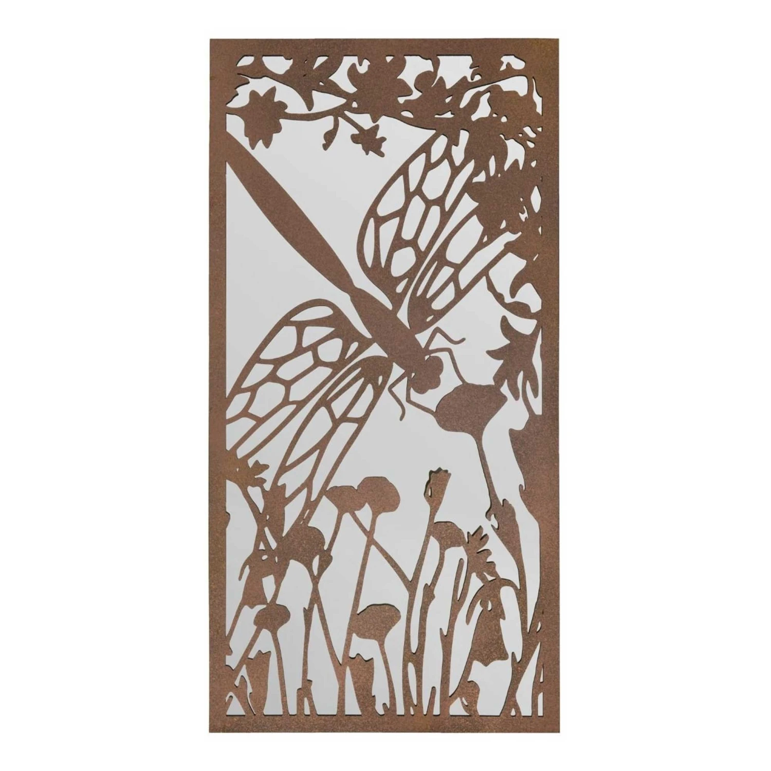 Kirkby Bronze Metal Dragonfly Silhouette Garden Mirror - 118x58cm 3 Kirkby Bronze Metal Dragonfly Silhouette Garden Mirror - 118x58cm - Image 3
