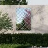 Kirkby Decorative Green Window Lattice Garden Mirror
