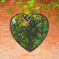 Kirkby Metal Heart Shaped Tree Decorative Garden Mirror