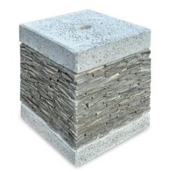 Large Bali Parasol Base With Terazzo And Slate