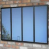 Large Black Framed Divided Mirror