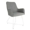 Light Grey Cross Frame Outdoor Dining Chair