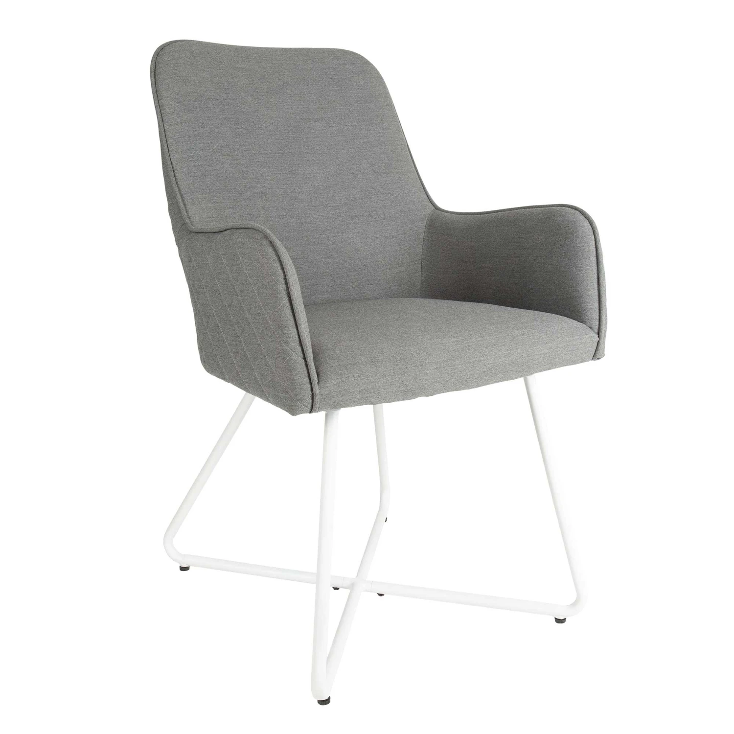 Light Grey Cross Frame Outdoor Dining Chair 1 Light Grey Cross Frame Outdoor Dining Chair