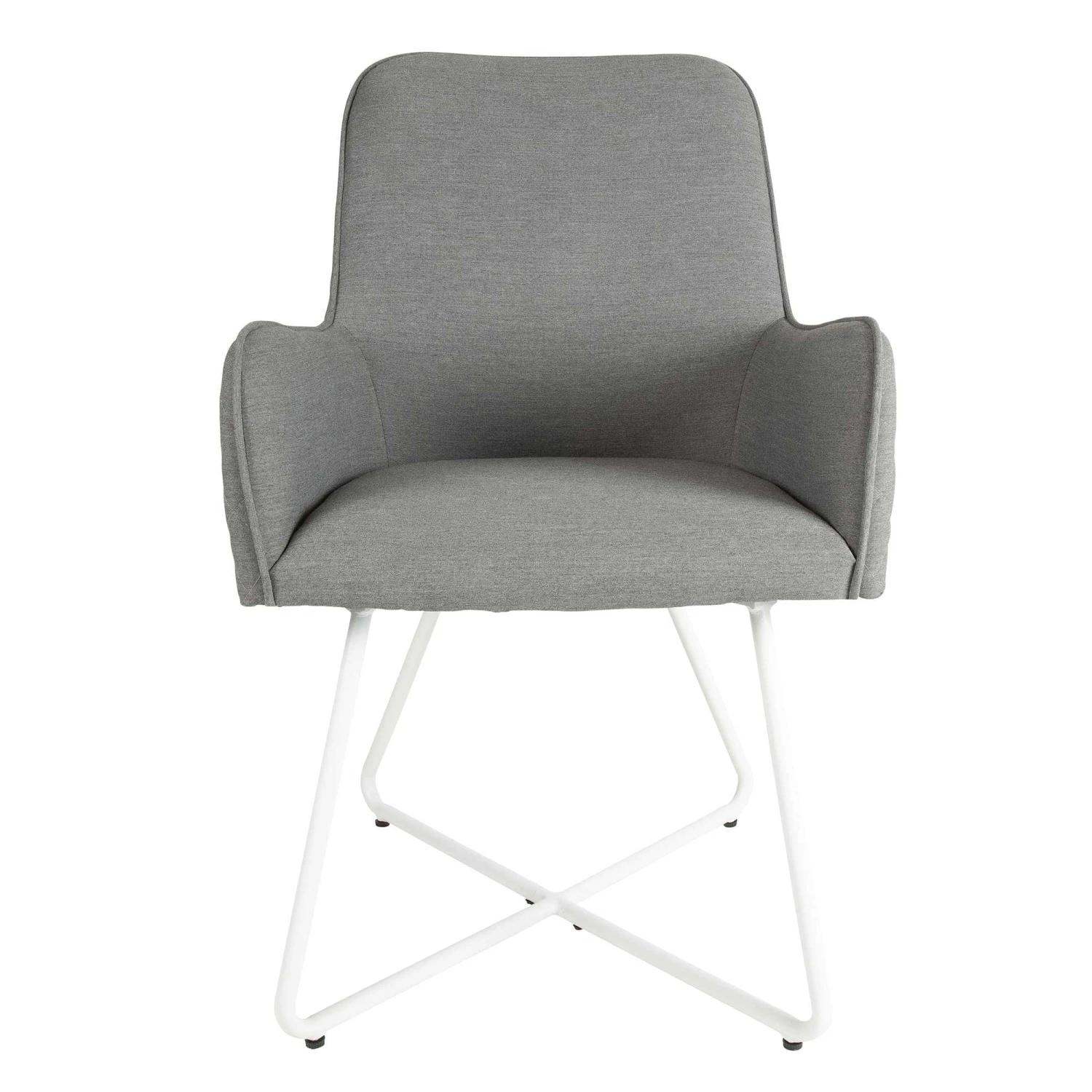 Light Grey Cross Frame Outdoor Dining Chair 2 Light Grey Cross Frame Outdoor Dining Chair - Image 2