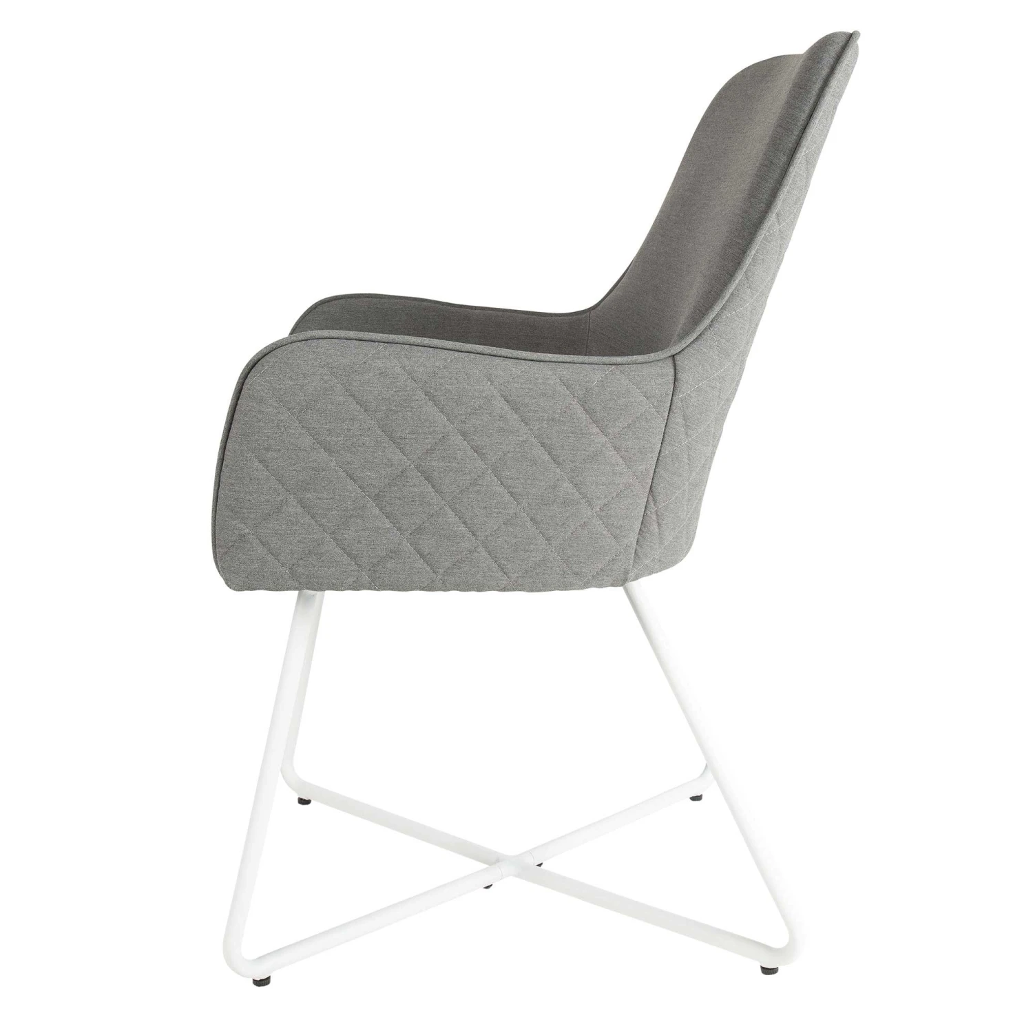 Light Grey Cross Frame Outdoor Dining Chair 3 Light Grey Cross Frame Outdoor Dining Chair - Image 3