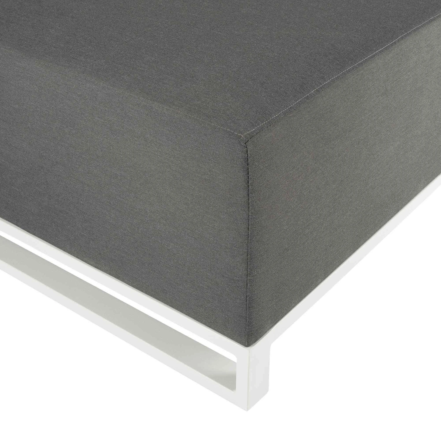 Light Grey Outdoor Chaise Section Unit 6 Light Grey Outdoor Chaise Section Unit - Image 6