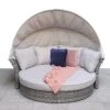 Lily Grey Rattan Round Day Bed