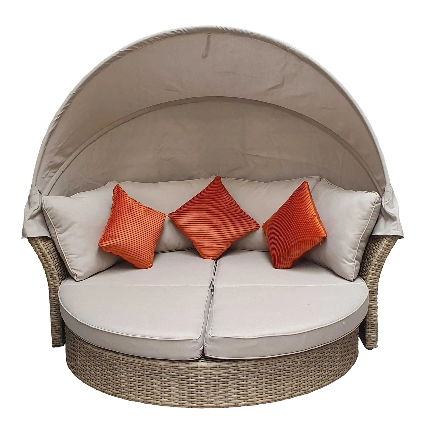 Lily Natural Rattan Round Day Bed 2 Lily Natural Rattan Round Day Bed - Image 2