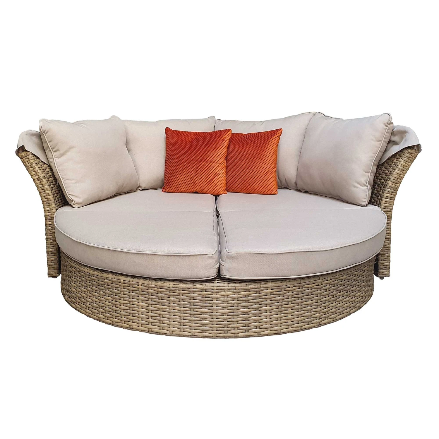 Lily Natural Rattan Round Day Bed 3 Lily Natural Rattan Round Day Bed - Image 3